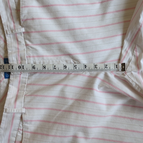 Dockers Women Striped Capri Pants 16 White Pink - Picture 12 of 13